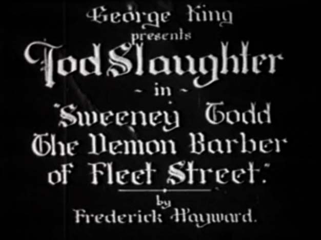 Sweeney Todd The Demon Barber Of Fleet Street